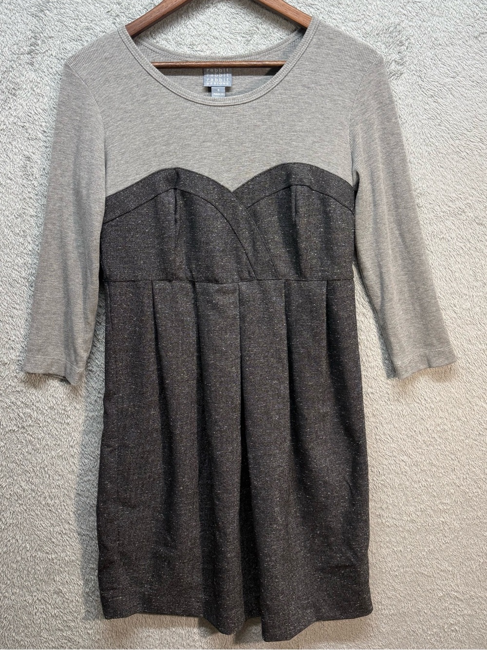 Rabbit Rabbit Designs Colorblock Sweetheart Neckline Pleated Mini Dress Size 8